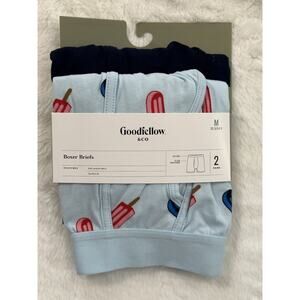 Goodfellow & Co 2 pack Men’s Underwear Boxer Briefs size M Blue Popsicles NEW